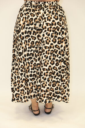 חצאית מקסי מנומרת Gladys | קפה