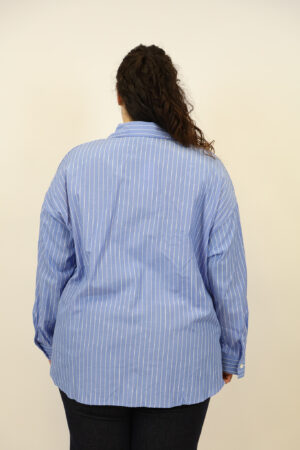 חולצה פסים עם רקמה Élisabeth | כחול