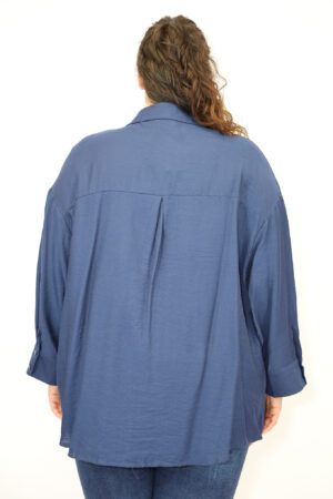 חולצה מכופתרת קלאסית Abigail | נייבי