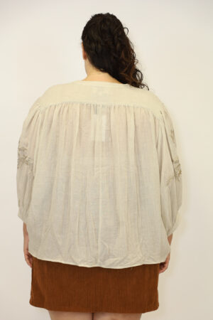 חולצת תחרה Charlotte | בז