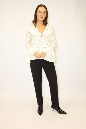 חולצת הדפס נקודות Dana | בז