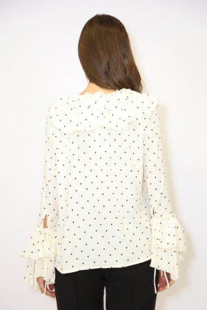 חולצת הדפס נקודות Dana | בז