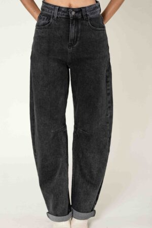 מכנסי ג'ינס בלון Margot | אפור