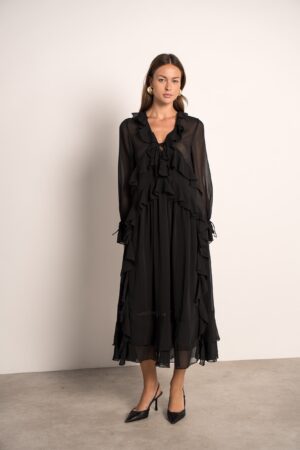 שמלה מקסי Emy | שחור – SJ-M7279-1-BLACK