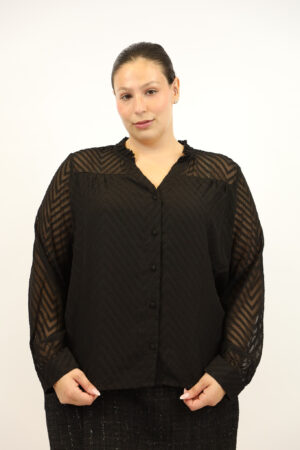 חולצה אלגנטית שקופה Anouk | שחור – BY-970-5-789-BLACK