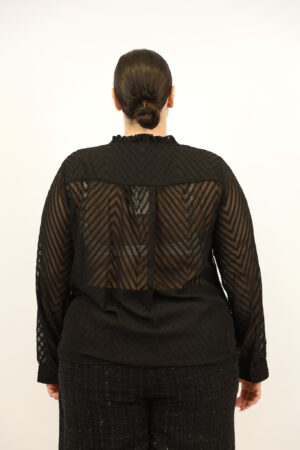 חולצה אלגנטית שקופה Anouk | שחור