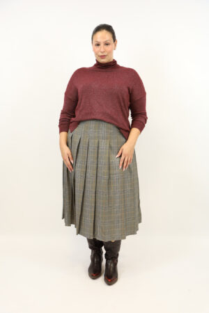 חצאית משובצת Alicia | שחור – BY-PA323-5-BLACK