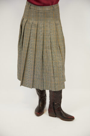 חצאית משובצת Alicia | שחור