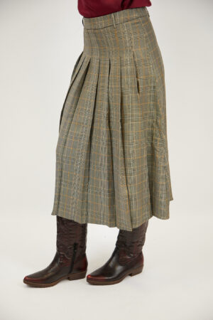 חצאית משובצת Alicia | שחור