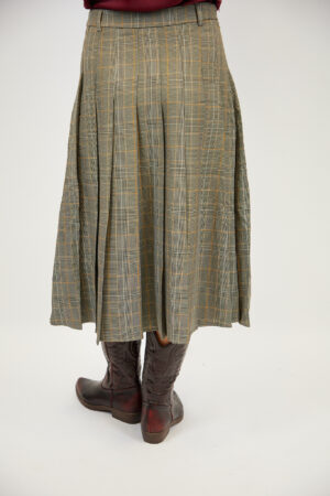 חצאית משובצת Alicia | שחור