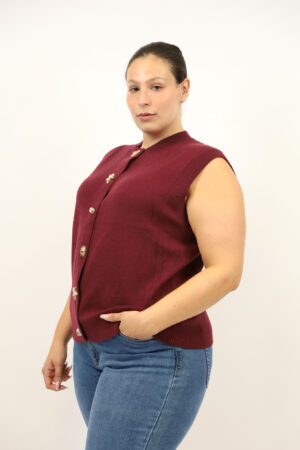 סריג ללא שרוולים Karen|בורדו