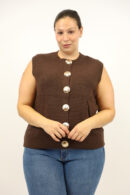 סריג ללא שרוולים Laurie|שוקו – BY-SW5052-5-CHOCO