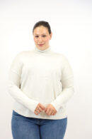 סריג אוברסייז Kylie | קרם – EF-3677-ECRU