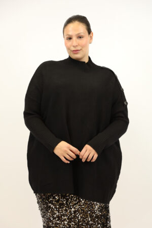 סריג אוברסייז Cécilia | שחור – EF-543-BLACK