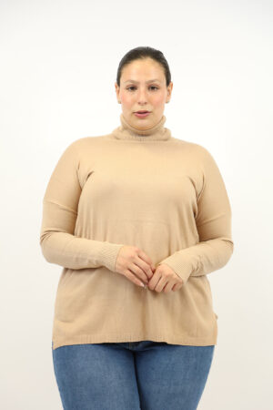 סריג אוברסייז Aude | קאמל – EF-8211-CREME-1