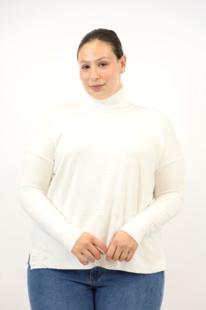 סריג אוברסייז Lilly(Aude) | לבן – EF-8211-WHITE