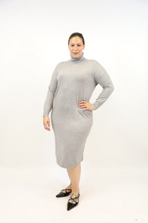 שמלה סריג אוברסייז Bonnie | אפור