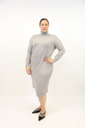 שמלה סריג אוברסייז Bonnie | אפור