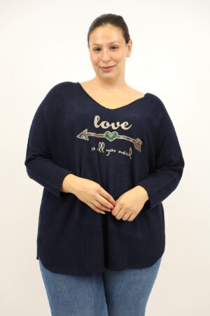 סריג אוברסייז Lolita | נייבי – EF-8785-NAVY