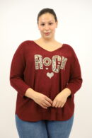 סריג אוברסייז Maddy | בורדו – EF-8788-BORDO