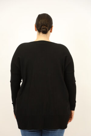 סריג אוברסייז Claire | שחור