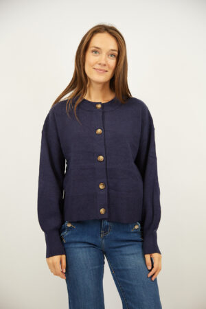 סריג עם כפתורים Lou | נייבי – INAP-AR847-NAVY