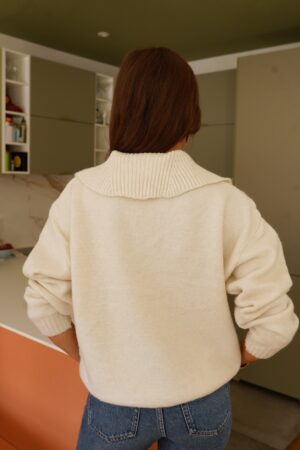 סריג עם צווארון פולו Iris | בז