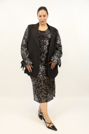 בלייזר בעיטור פאייטים Salomé | שחור