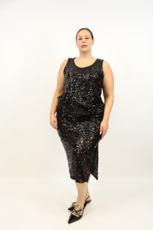 גופייה בעיטור פאייטים  Inès | שחור