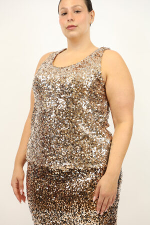 גופייה בעיטור פאייטים  Inès | שוקו