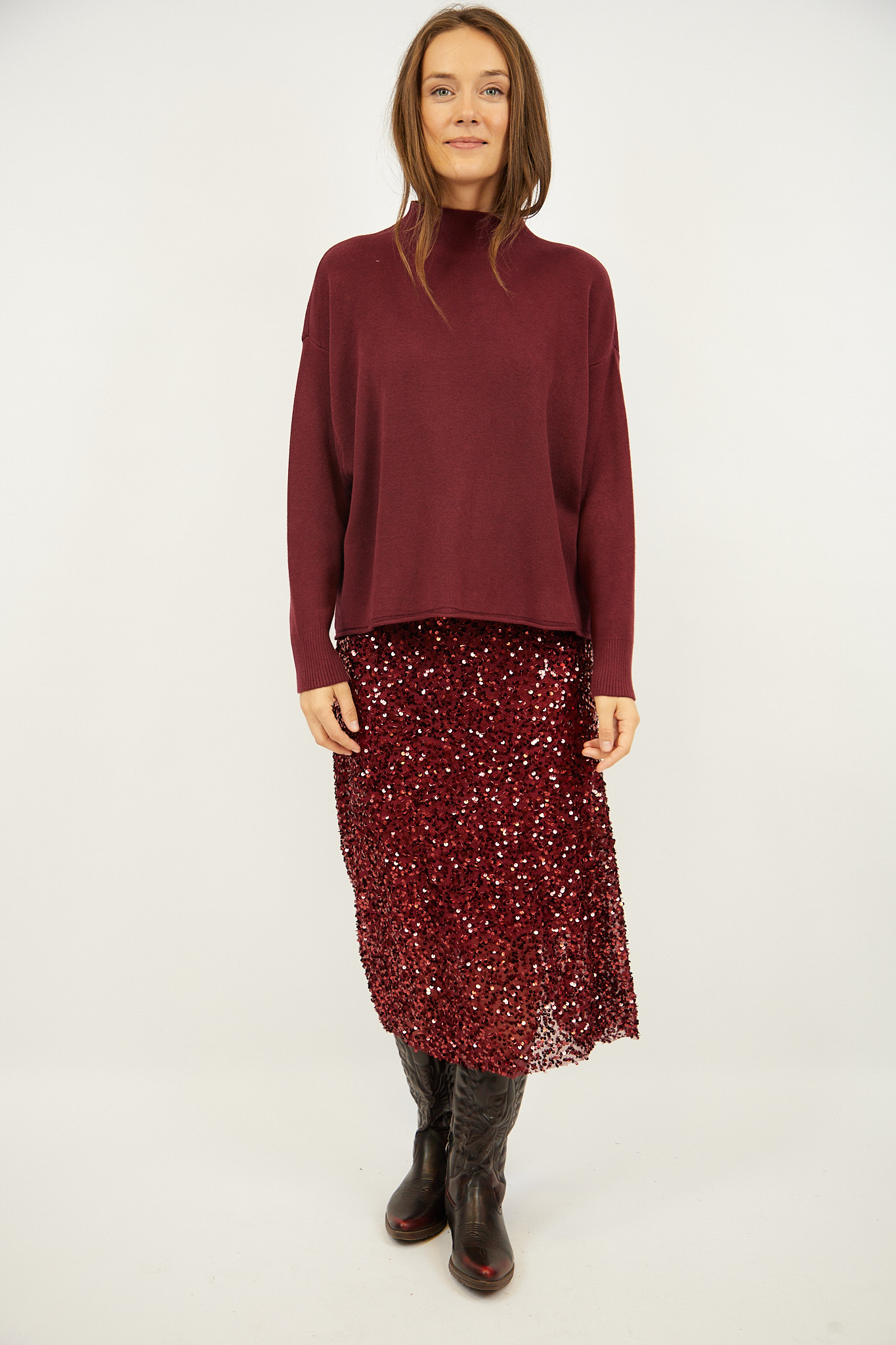 סריג קלאסי Anaïs | בורדו – IV-PR2297-BORDO