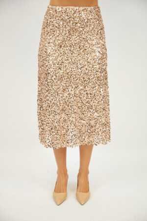 חצאית בעיטור פאייטים Victoria | בז