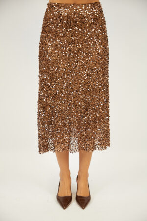 חצאית בעיטור פאייטים Victoria | שוקו