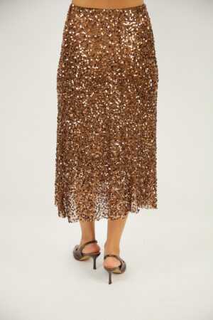 חצאית בעיטור פאייטים Victoria | שוקו