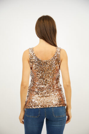 גופייה בעיטור פאייטים Inès | שוקו