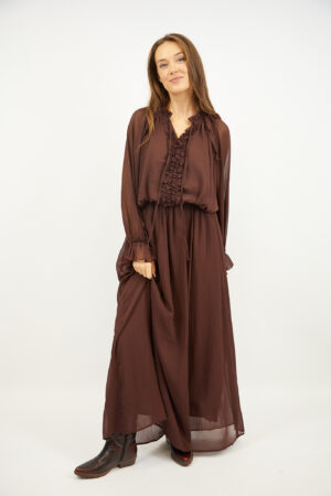 שמלה מקסי Diane | שוקו – JSM-BR5969-CHOKO