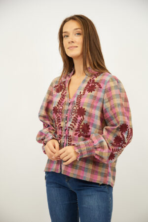 חולצת משובצת Arianne | פוקציה