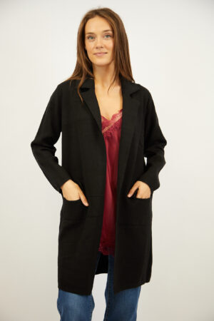 קרדיגן ארוך Kylie | שחור – JSM-JP2685-BLACK