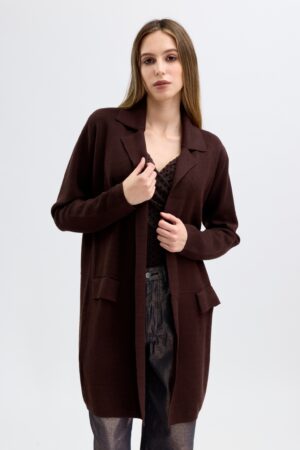 קרדיגן ארוך Kylie | קפה – JSM-JP2685-COFFEE