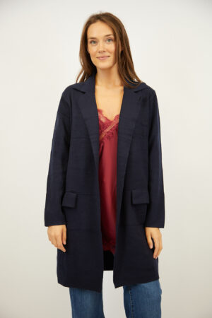 קרדיגן ארוך Kylie | נייבי – JSM-JP2685-NAVY