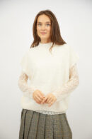 סריג עם תחרה Sarah | בז – JSM-JP7982-BEIGE