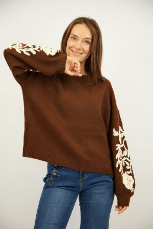 סריג עם תחרה Lawrence | קפה בז – JSM-JP8131-COFBEI