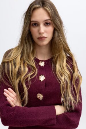 סריג עם כפתורים Muriel | יין