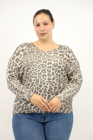 סריג בהדפס מנומר Élise | נמר – ML-603651-5-LEO