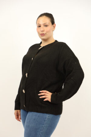 קרדיגן אלגנטי קלאסי Paula | שחור