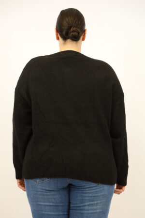 קרדיגן אלגנטי קלאסי Paula | שחור