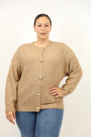 קרדיגן אלגנטי קלאסי Paula  | קאמל – ML-605706-5-CAMEL