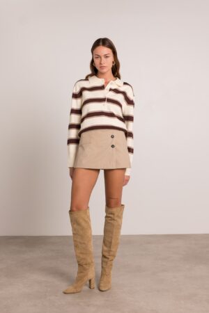 סריג פולו עם פסים Édith | בז