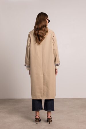 מעיל ארוך בגזרת אוברסייז Maddy | בז