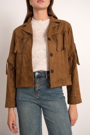 מעיל זמש Solange | קאמל